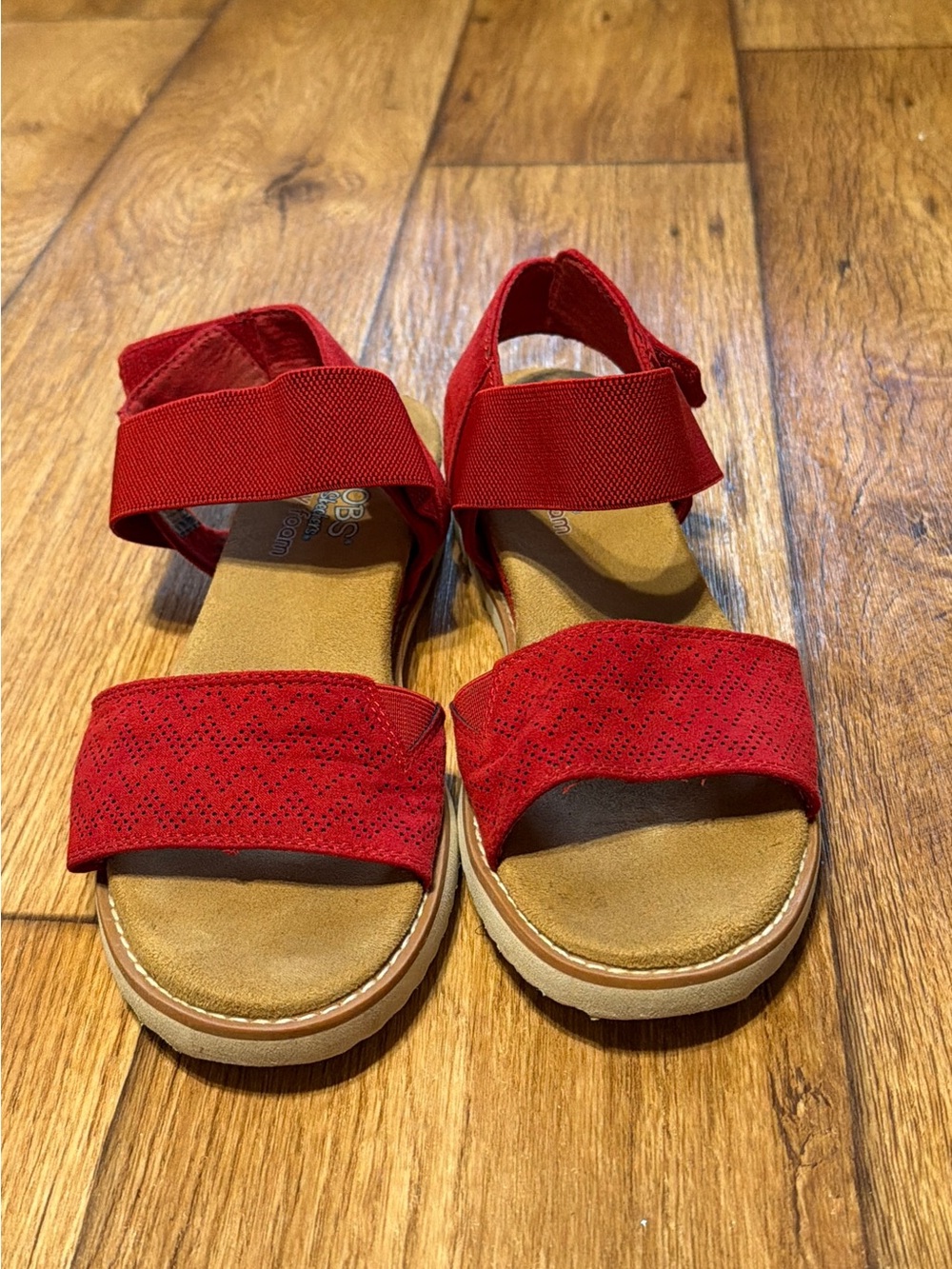 Red BOBS ladies sandals size 7